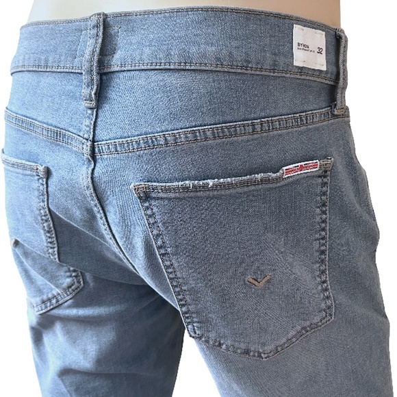 Hudson Byron Denim Jeans Slim Cut Straight Leg Zip Fly 5-Pocket Pants Dungaree - Picture 7 of 16